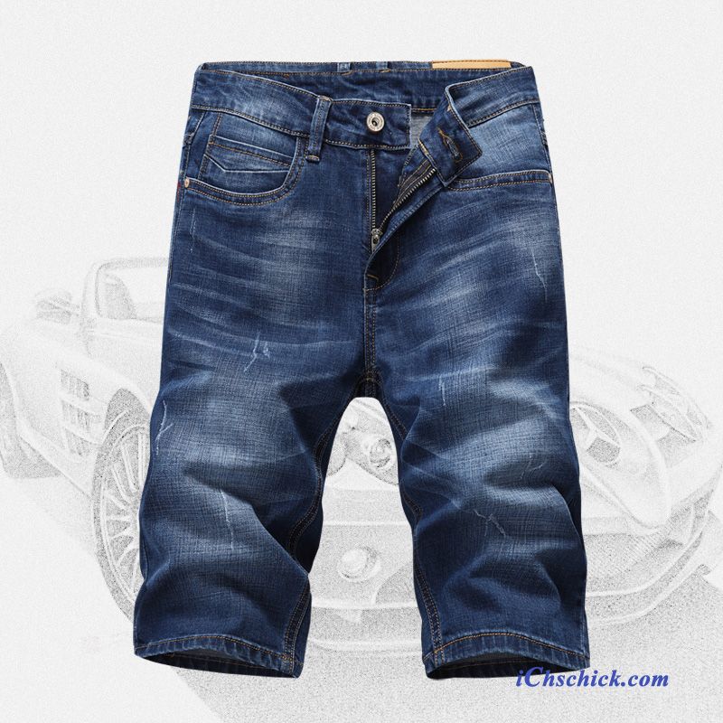 Skinny Jeans Herren Meeresgrün, Elastische Jeans Herren