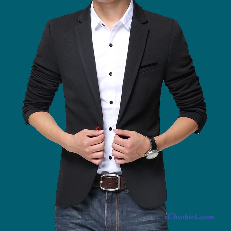 Slim Fit Blazer Grau, Stylische Herren Anzüge Kaufen