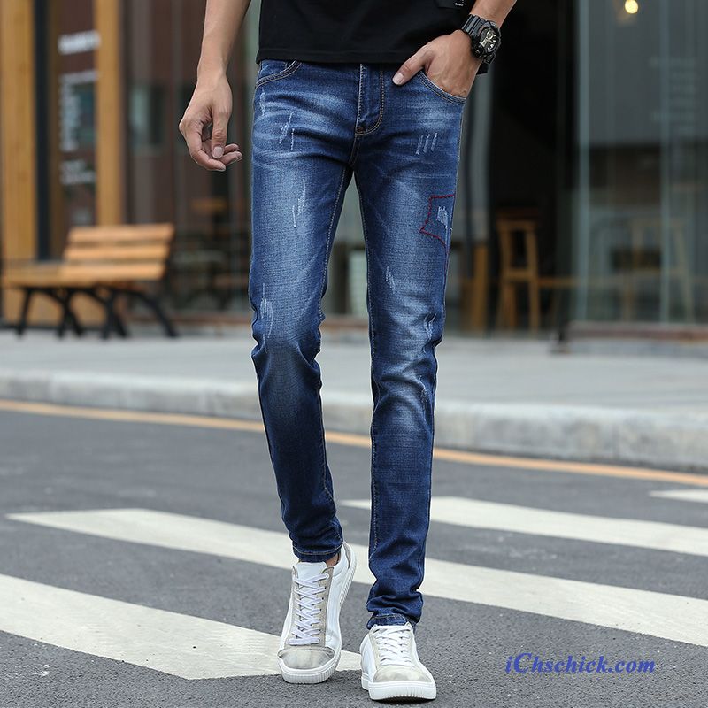 Straight Jeans Herren Scharlachrot, Leichte Jeans Herren Kaufen