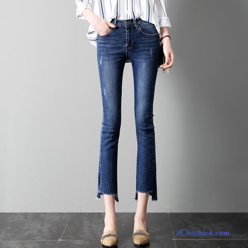 Stylische Jeans Damen, Damen Jeans Normale Leibhöhe Verkaufen