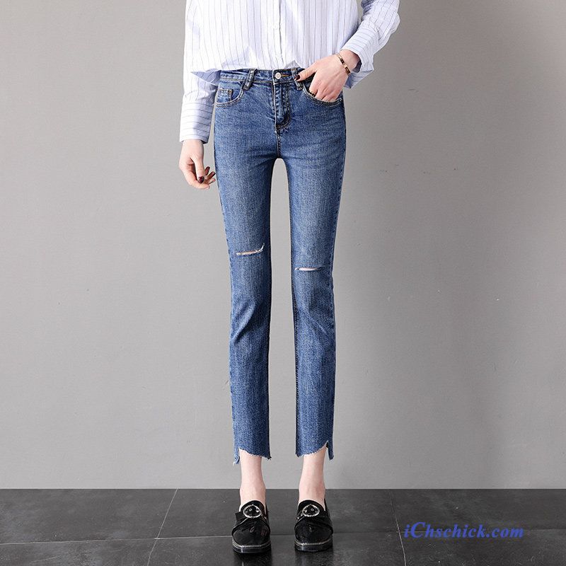 Stylische Jeans Damen, Damen Jeans Normale Leibhöhe Verkaufen