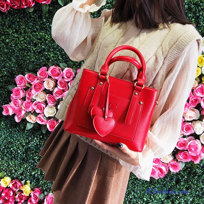 Taschen Handtaschen Braut Mode Trend Heiraten Tragbar Rot Billige