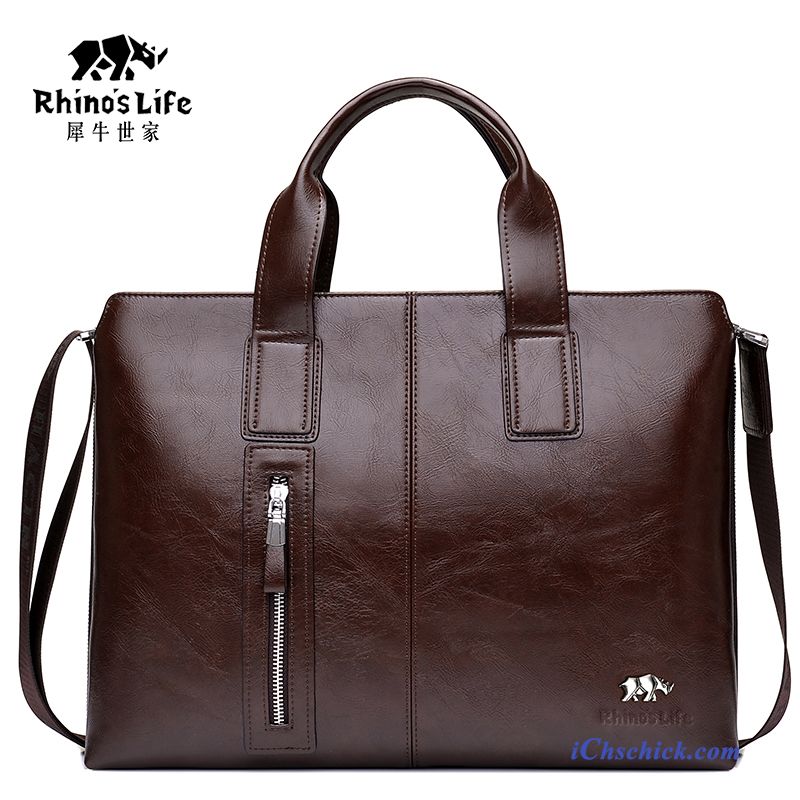 Taschen Handtaschen Geschäft Kreuzung Aktentasche Laptoptasche Herren Schwarz Billige