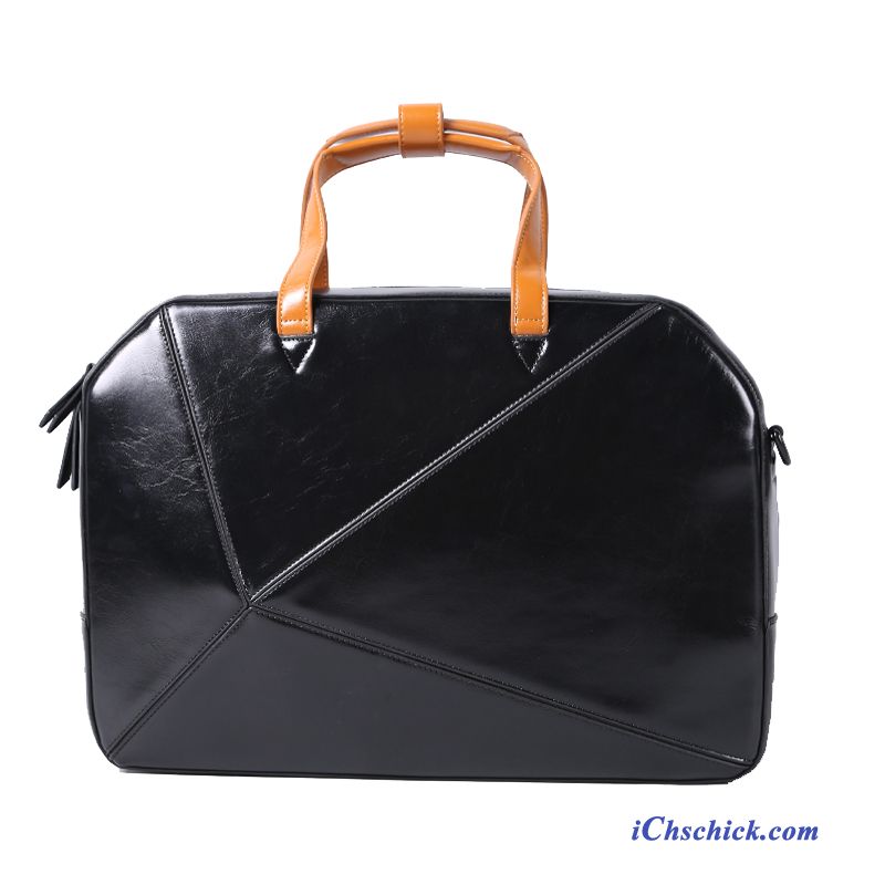 Taschen Handtaschen Ledertasche Trend Kreuzung Geschäft Messenger-tasche Schwarz Kaufen