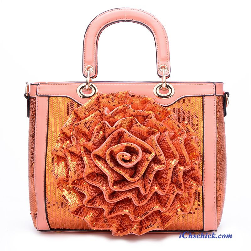 Taschen Handtaschen Messenger-tasche Tragbar Blumen Stickerei Das Neue Grün Günstig