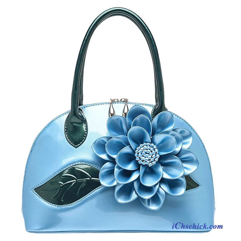 Taschen Handtaschen Schalenpaket Mode Süß Klein Das Neue Blau Discount