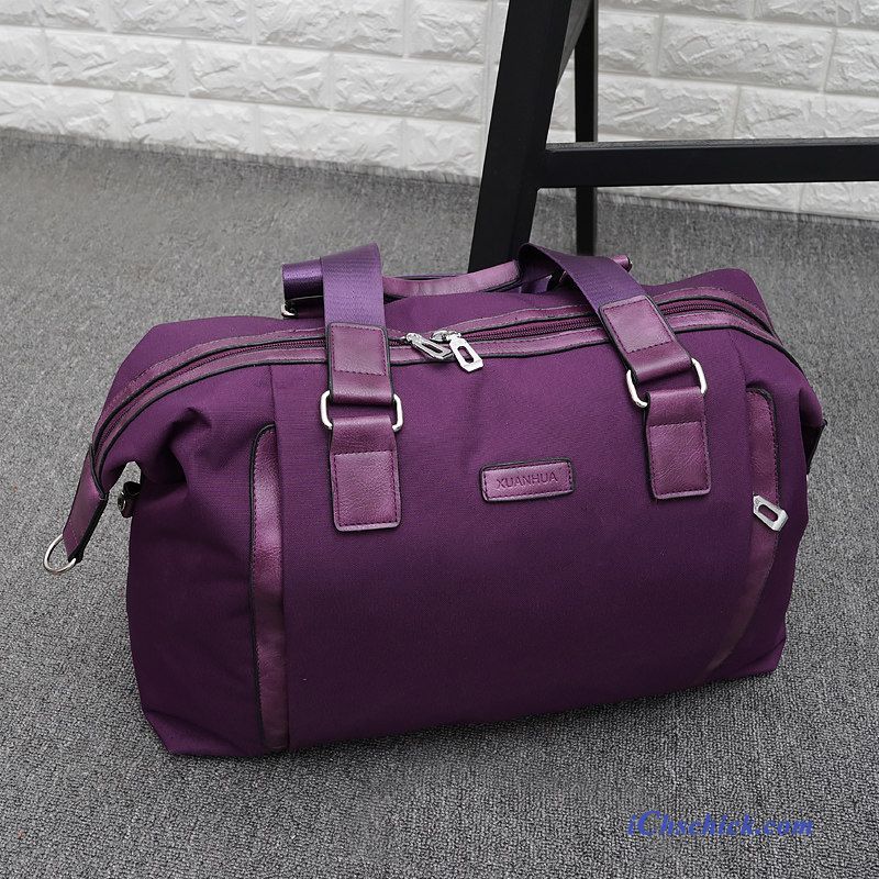 Taschen Reisetasche Hohe Kapazität Handtaschen Gepäck Licht Tragbar Purpur Lila