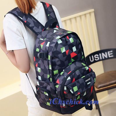 Taschen Reisetasche Hohe Kapazität Rucksack Schulranzen Schüler Rucksäcke Camouflage Blau Discount