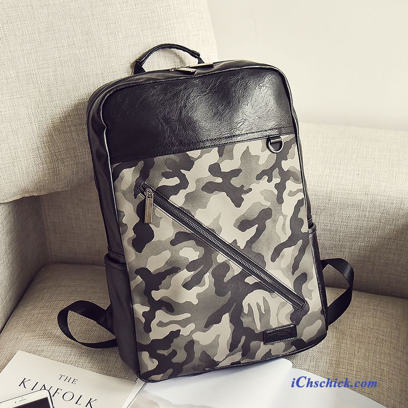 Taschen Rucksäcke Freizeit Mode Trend Schulranzen Herren Camouflage Grau Online