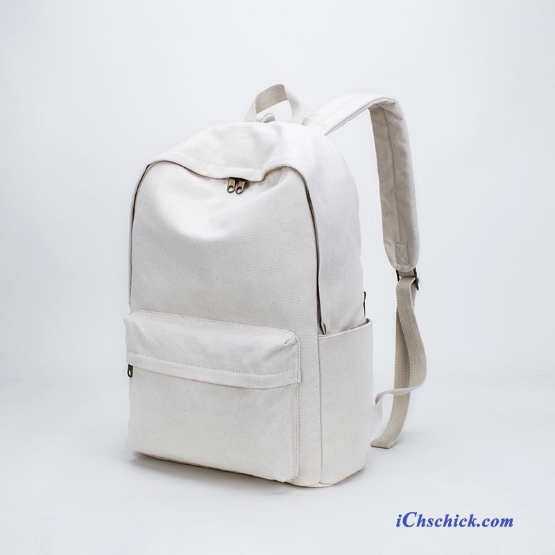 Taschen Rucksäcke Laptoptasche Schulranzen Segeltuch Hohe Kapazität Weiterführende Schule Weiß Verkaufen