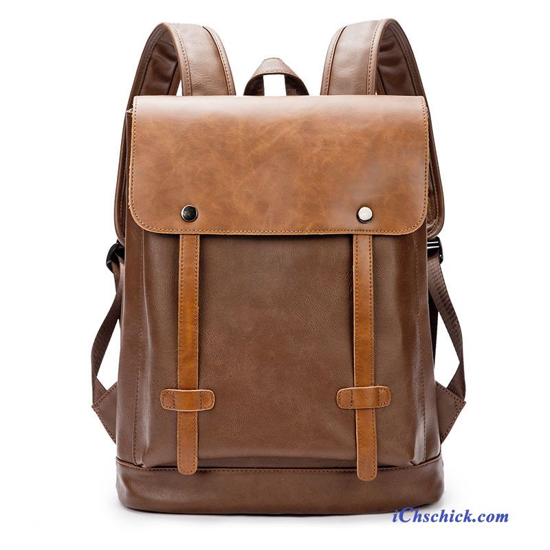 Taschen Rucksäcke Schulranzen Weich Herren Rucksack Hochschule Mode Braun Online