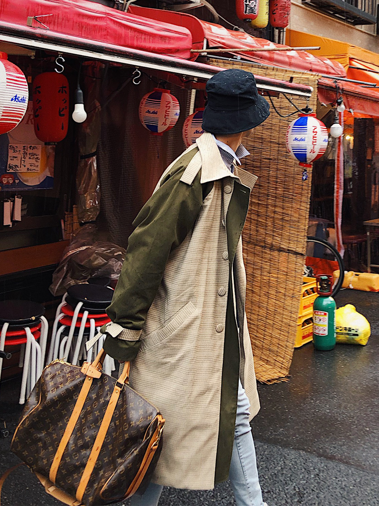 Trenchcoat Herren Lang Beige Weinrot, Sommerjacken Männer Billig