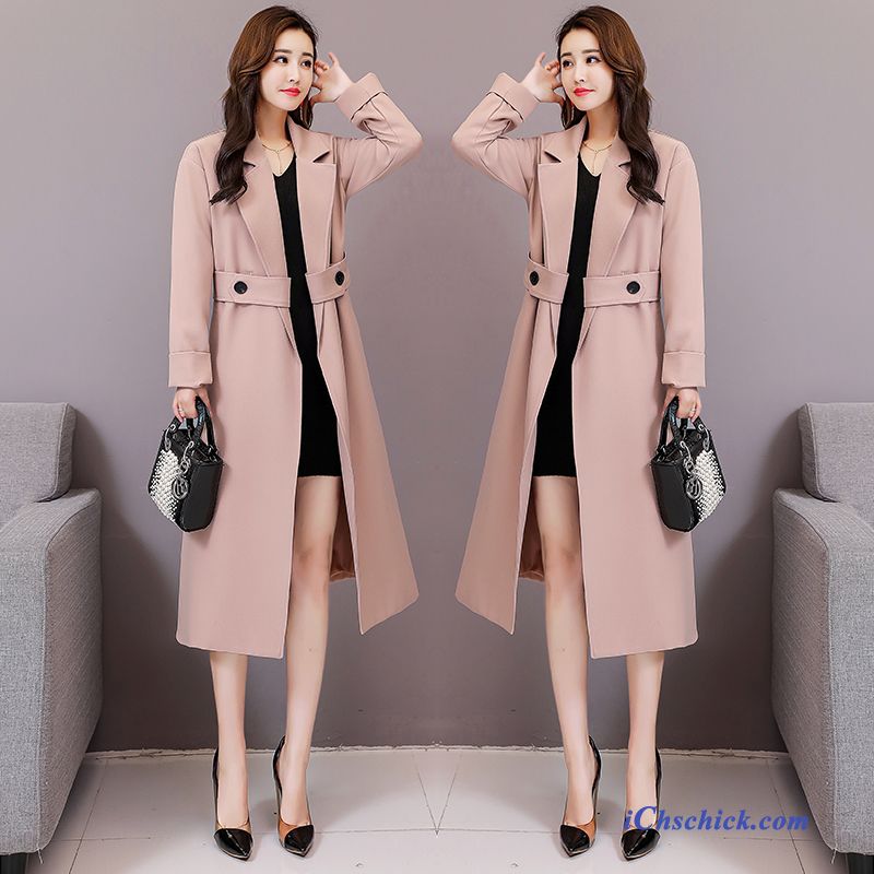 Trenchcoat Winter Damen Scharlachrot, Roter Daunenmäntel Damen Sale