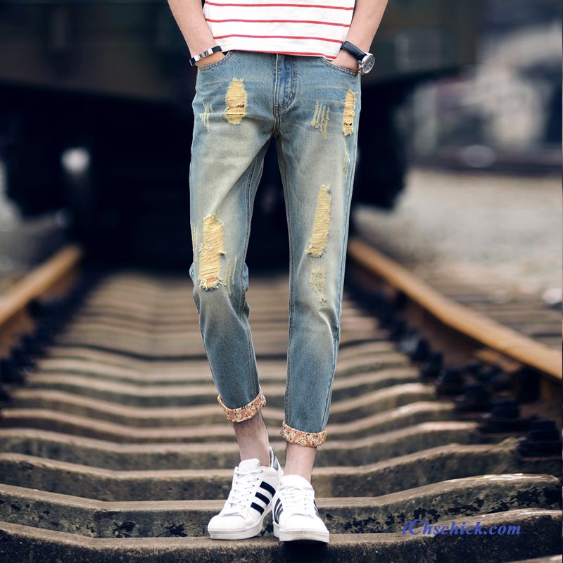 Trendige Jeans Herren Orangerot, Herren Jeans Hellblau Verkaufen