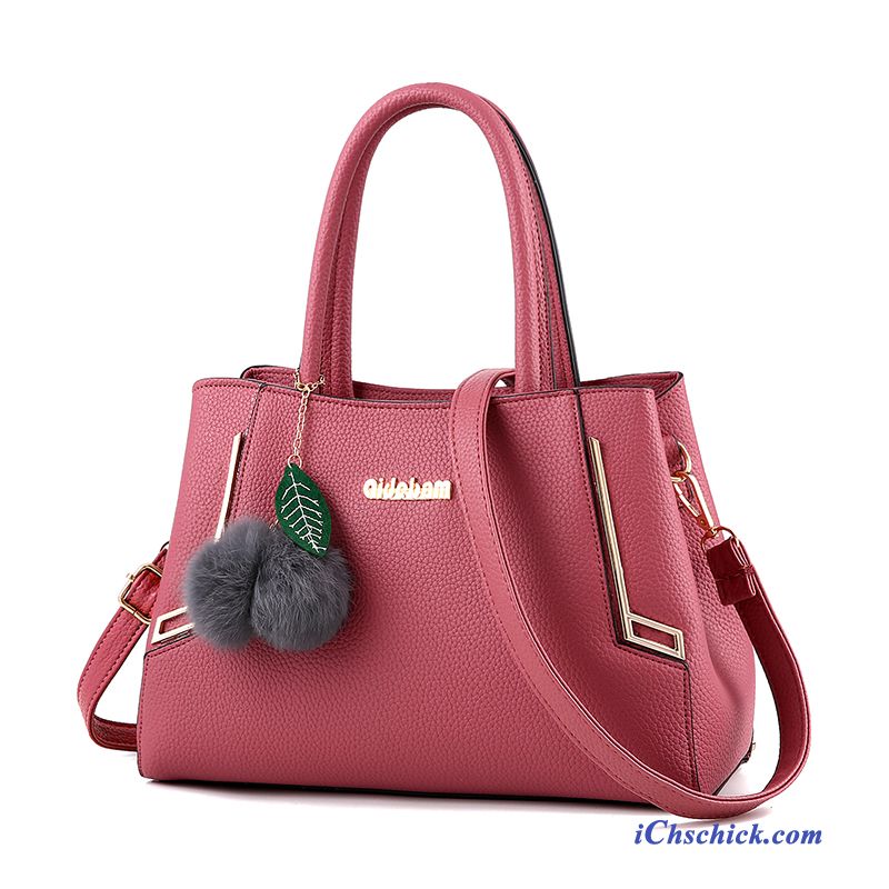 Umhängetasche Damen Nylon Rotblond, Ledertasche Damen Schwarz Kaufen