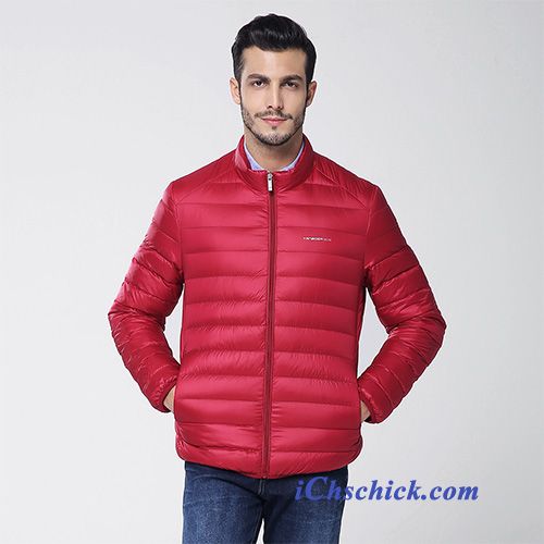 Weiße Winterjacke Herren Weiss, Mode Daunenjacke Herren Verkaufen