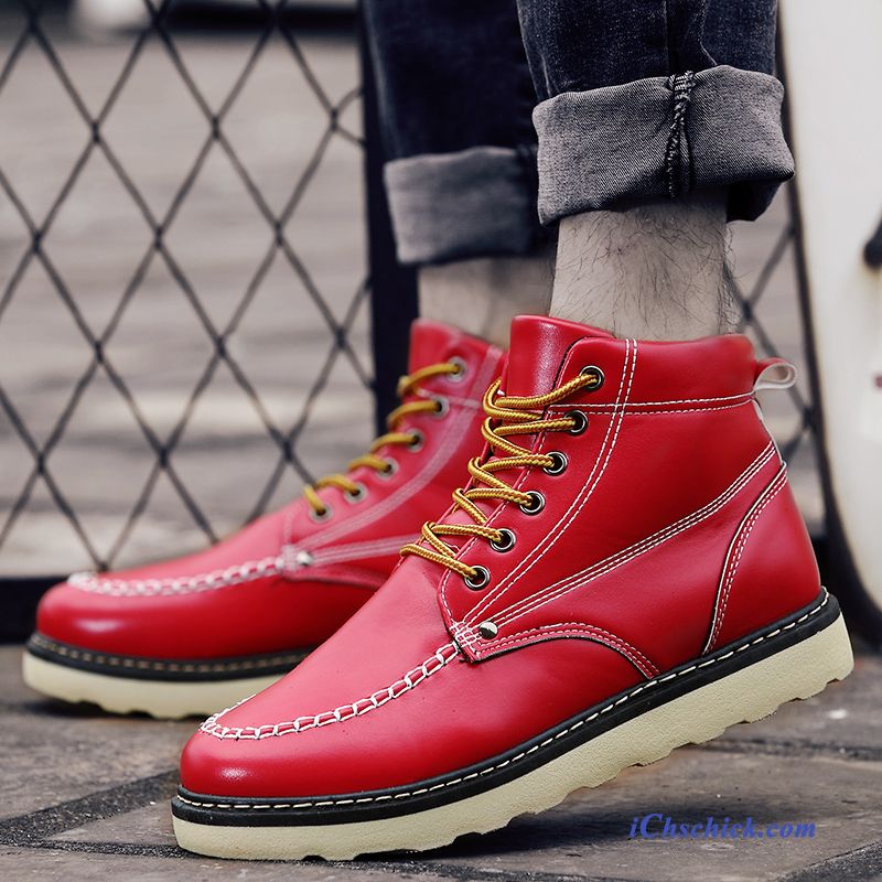 Winterschuhe Herren Wasserdicht Dunkelrot, Schuhe Boots Herren Kaufen