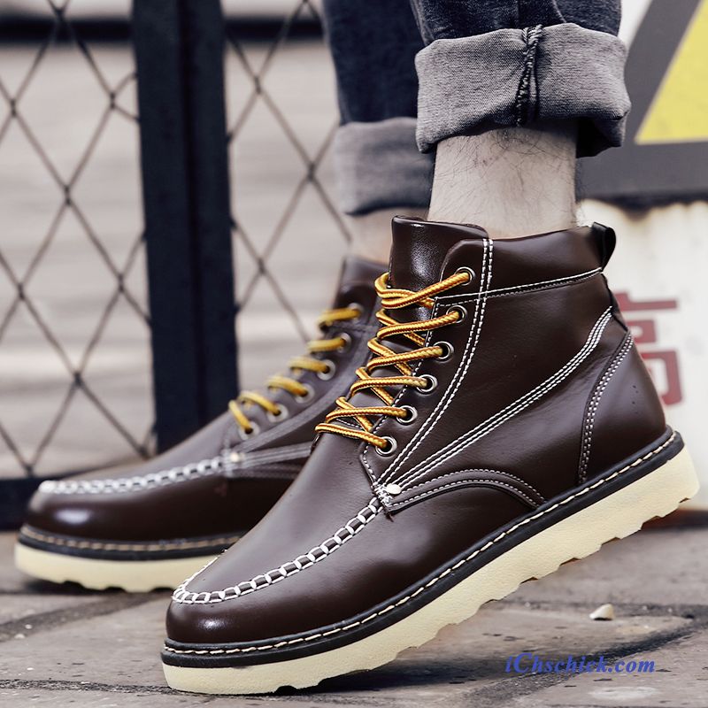 Winterschuhe Herren Wasserdicht Dunkelrot, Schuhe Boots Herren Kaufen