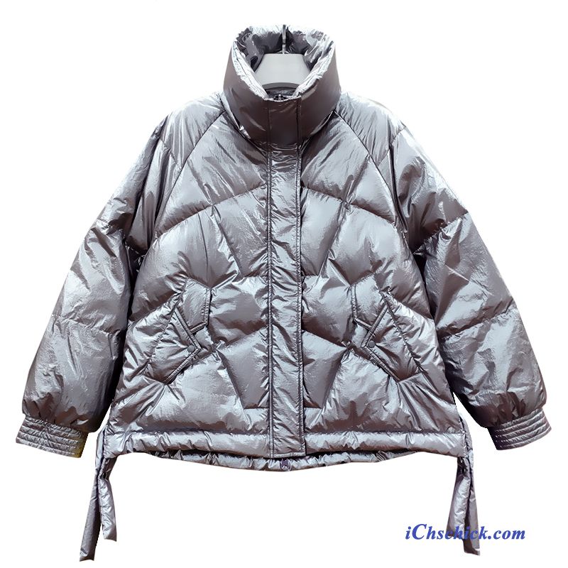 Bekleidung Baumwolle Mantel Elegant Freizeit Temperament Mode Trend Silber Verkaufen