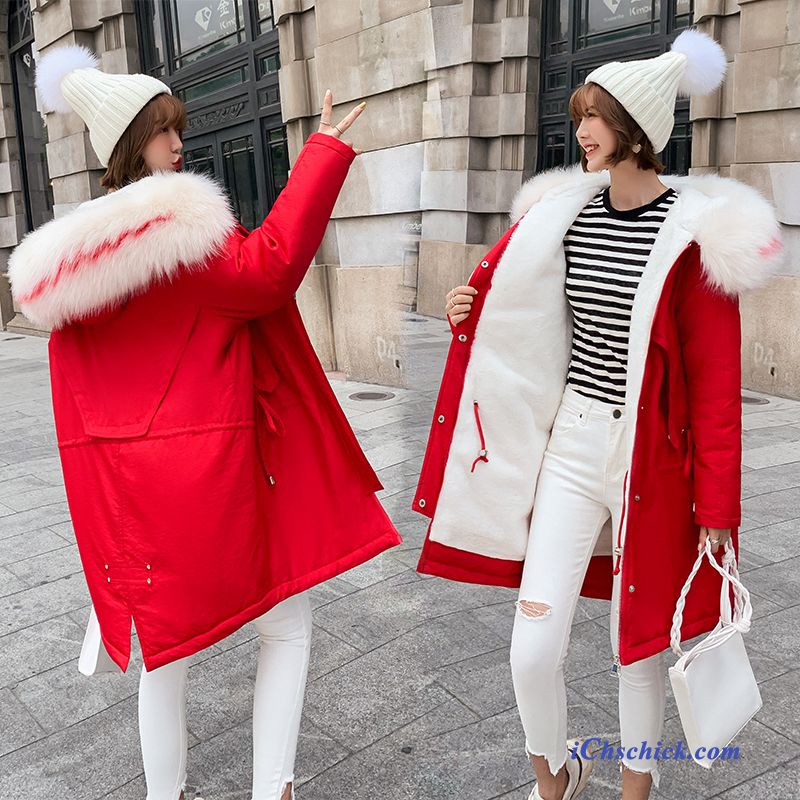 Bekleidung Baumwolle Mantel Heißer Art Damen Baumwollgepolsterte Winter Anti-saison Rot Angebote
