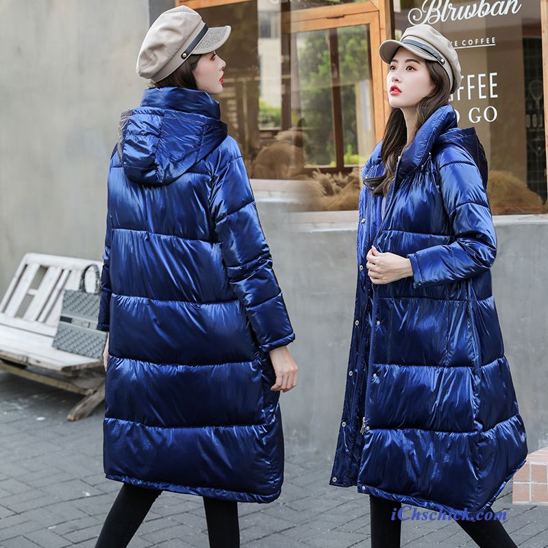 Bekleidung Baumwolle Mantel Lange Überzieher Winter Liebhaber Mode Polarblau Kaufen