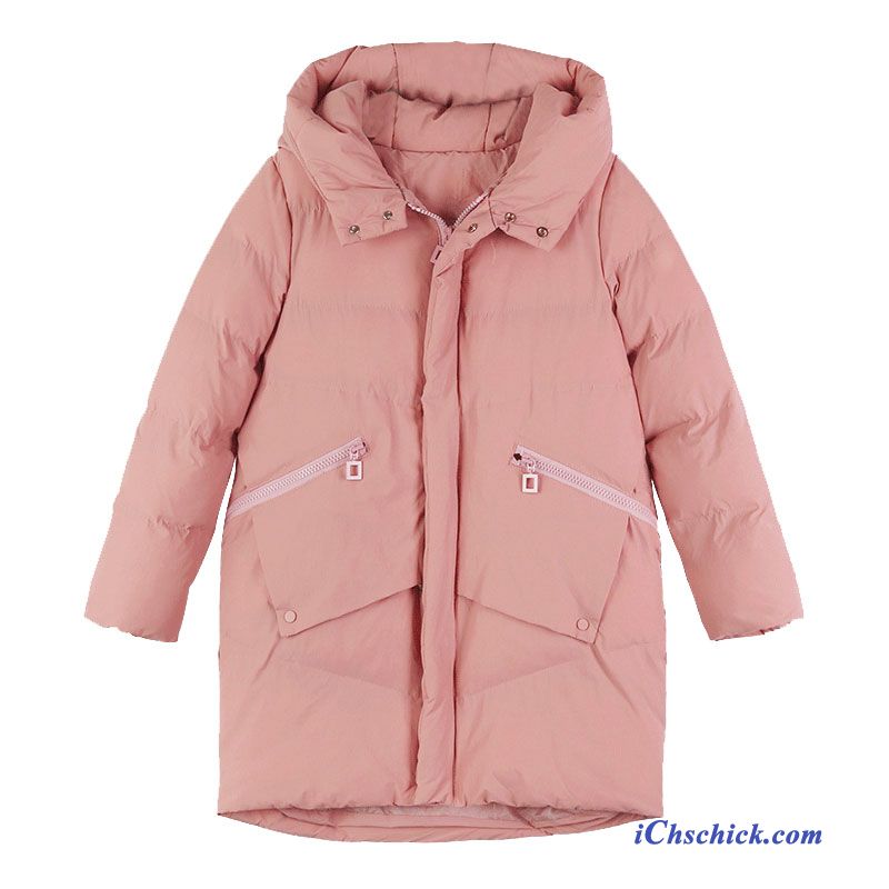 Bekleidung Baumwolle Mantel Neu Lange Winter Anti-saison Baumwollgepolsterte Rosa Kaufen