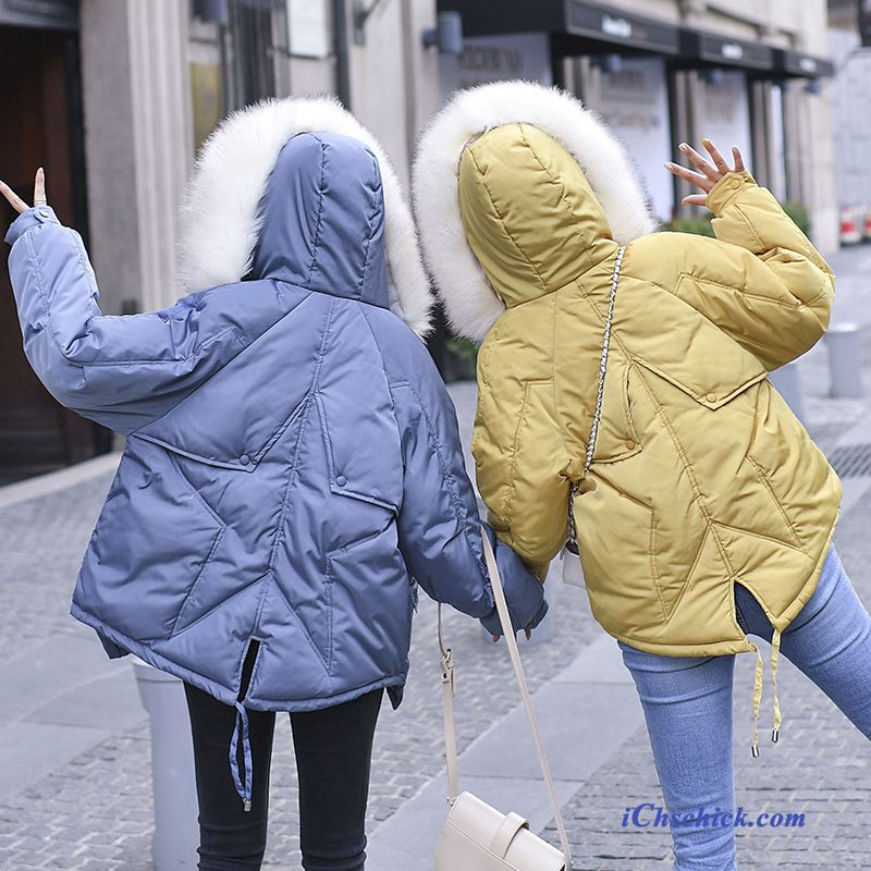Bekleidung Baumwolle Mantel Temperament Dünn Mode Winter Persönlichkeit Gelb Online