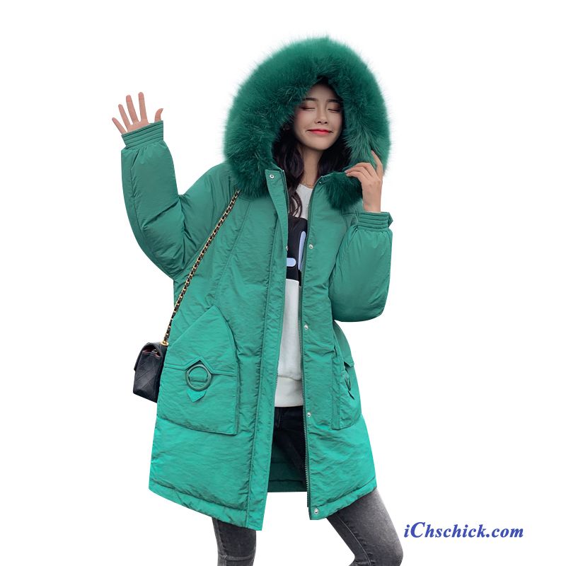 Bekleidung Baumwolle Mantel Ultra Verdickung Lange Winter Trend Grün Geschäft