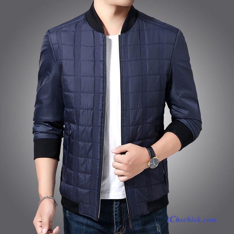 Bekleidung Baumwolle Mantel Warme Neu Verdickung Einfach Mittleren Alters Blau Angebote