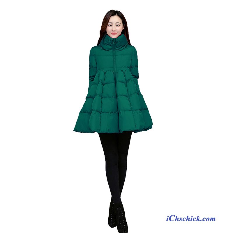 Bekleidung Baumwolle Mantel Warme Winter Gemütlich Einfach Mode Grün Günstige