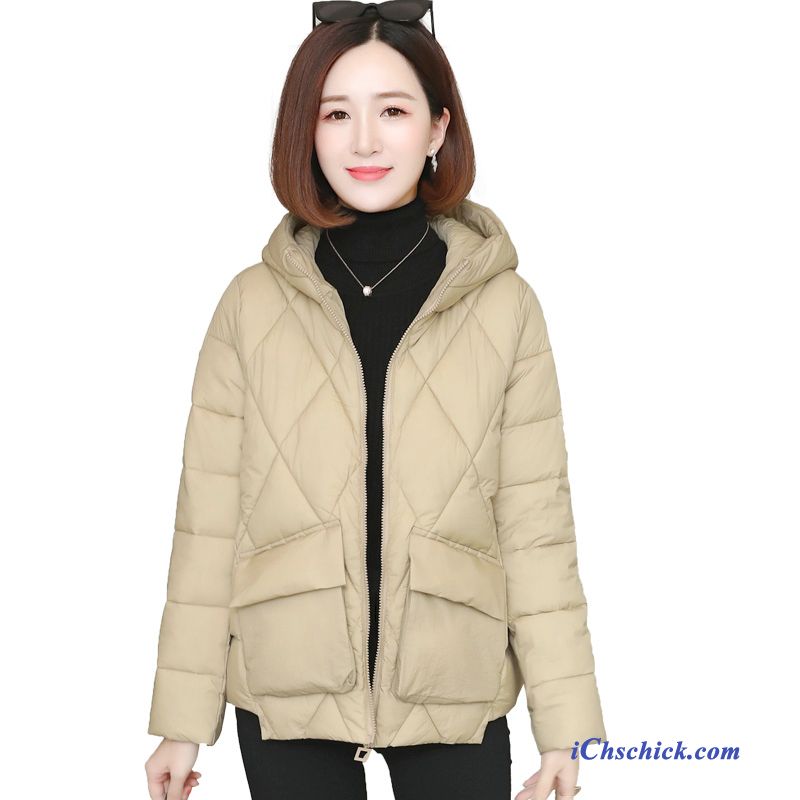 Bekleidung Baumwolle Mantel Winterkleidung Trend Baumwollgepolsterte Mode Lose Khaki Online
