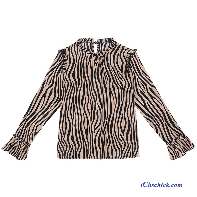 Bekleidung Blusen Trend Mantel Leopard Dünn Damen Sale