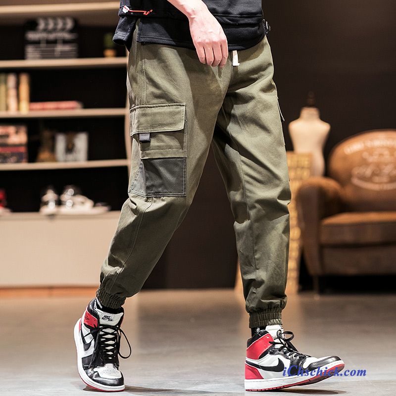 Bekleidung Cargohose Enge Trend Sweatpants Trendmarke Freizeit Grün Billige