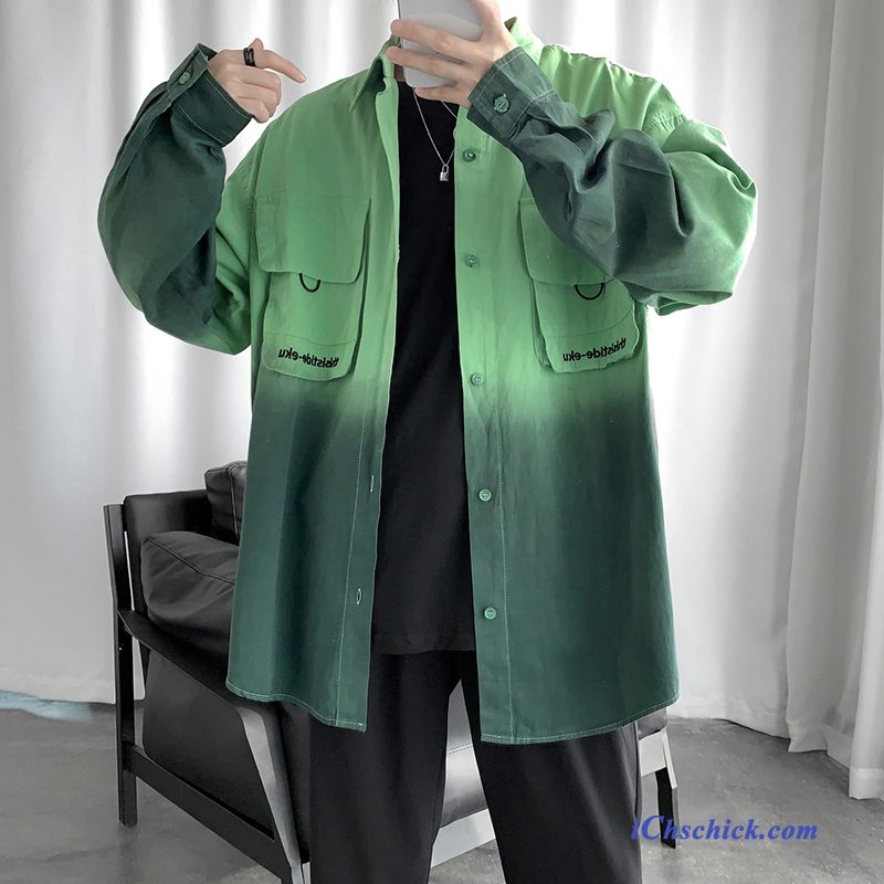 Bekleidung Hemden Werkzeugbau Überzieher Trend Gut Aussehend Feder Grün Günstig