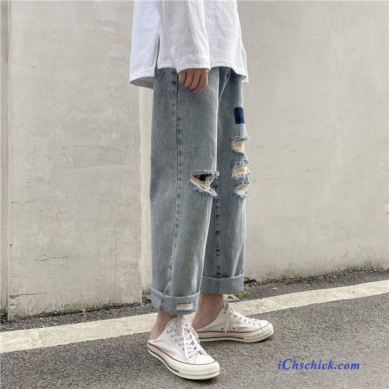 Bekleidung Jeans Allgleiches Trendmarke Lose Neu Herren Grau Günstig