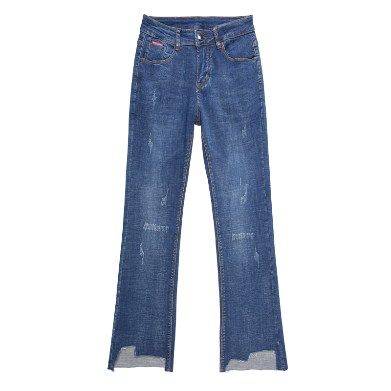 Bekleidung Jeans Ausgestellte Jeans Damen Elastisch Herbst Ultra Blau Billige