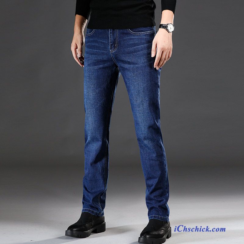 Bekleidung Jeans Herbst Herren Lange Jugend Hosen Blau Online