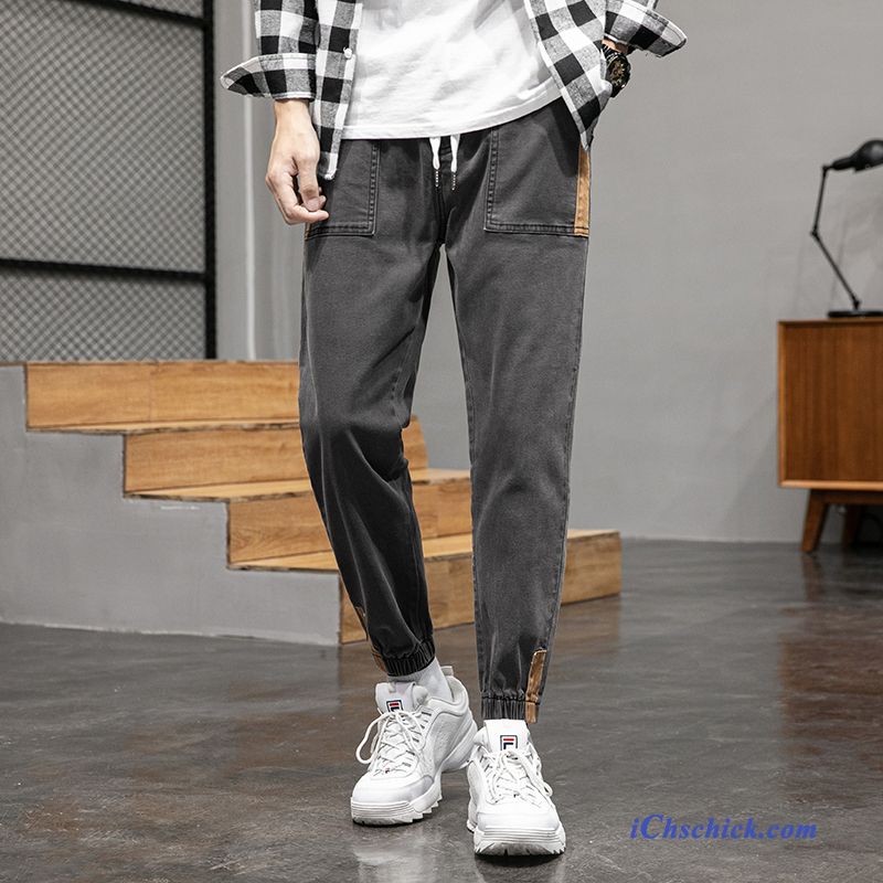 Bekleidung Jeans Herren Trend Gut Aussehend Lange Hosen Grau Kaufen