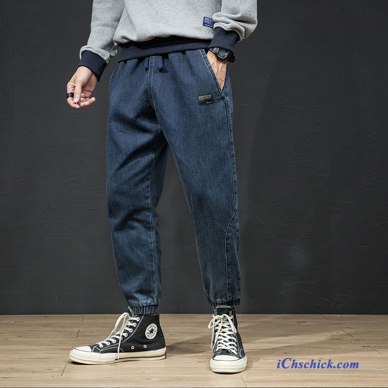 Bekleidung Jeans Neu Trendmarke Herren Denim Enge Blau Schwarz Online