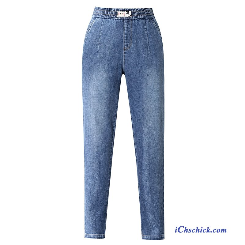 Bekleidung Jeans Neue Produkte Mode Dünn Denim Hohe Taille Blau Hell Kaufen