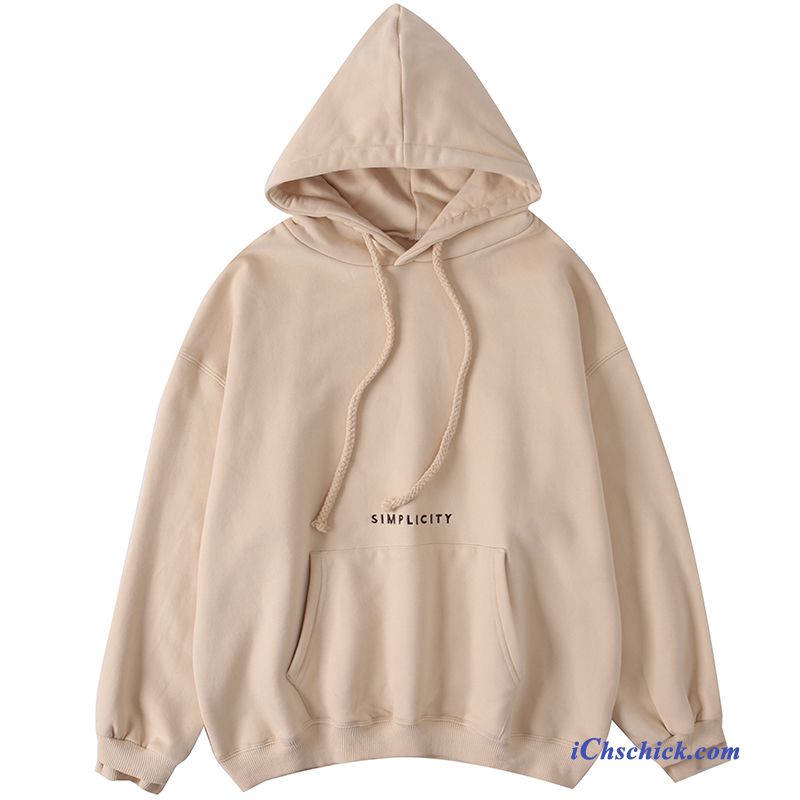 Bekleidung Kapuzenpullis Damen Überzieher Hoodies Trend Feder Weiß Beige Billig