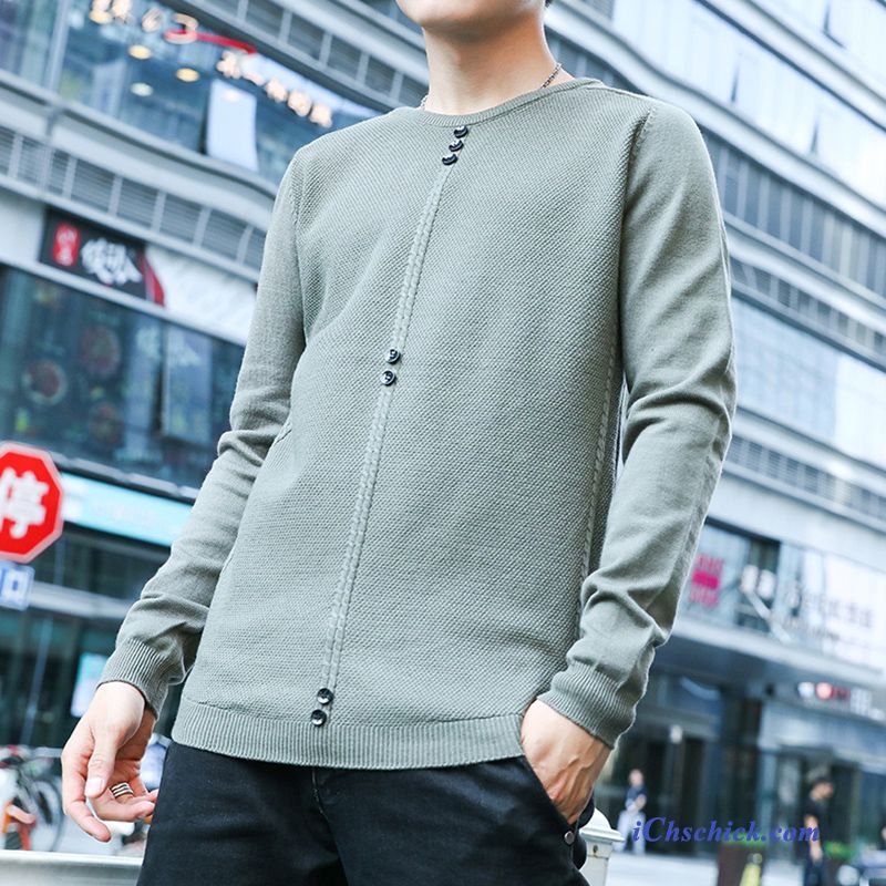 Bekleidung Pullover Dünn Persönlichkeit Herren Trend Winter Army Grün Kaufen