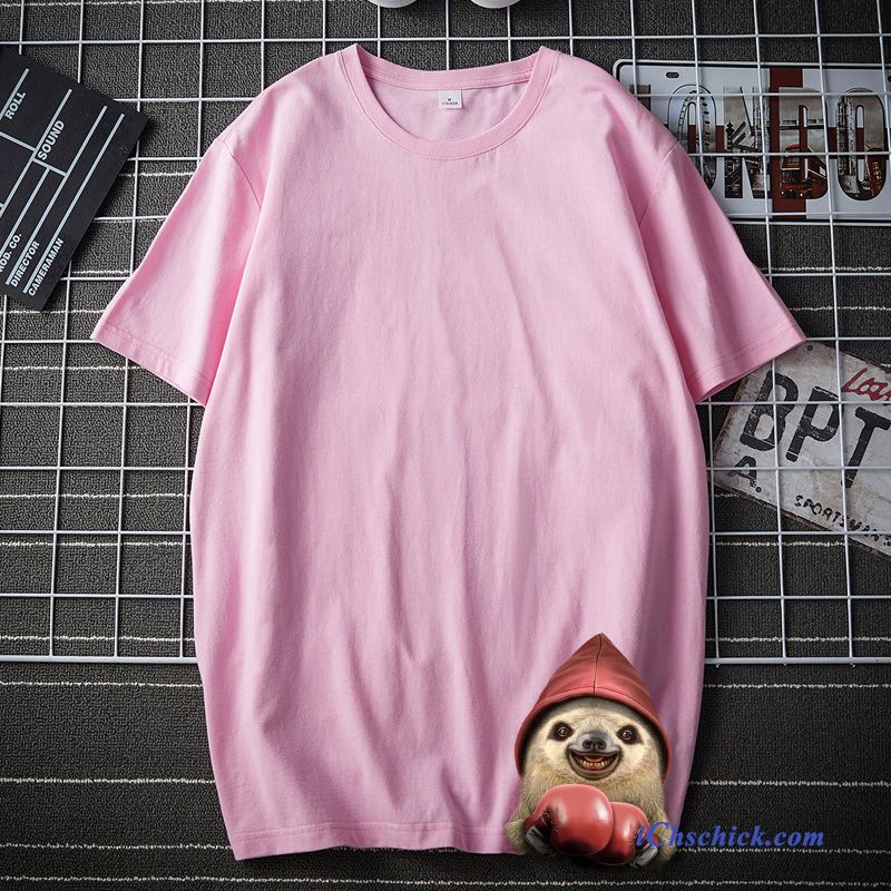 Bekleidung T-shirts Allgleiches Trend Rundausschnitt Mantel Drucken Rosa Bestellen