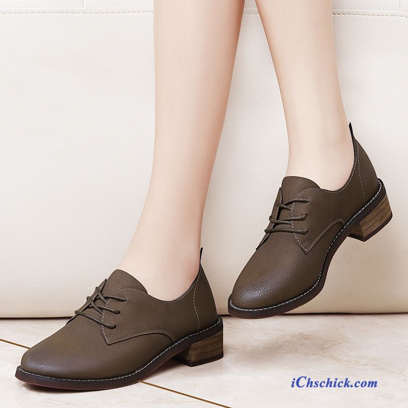 Braune Leder Schuhe Das Lila, Klassische Damenschuhe
