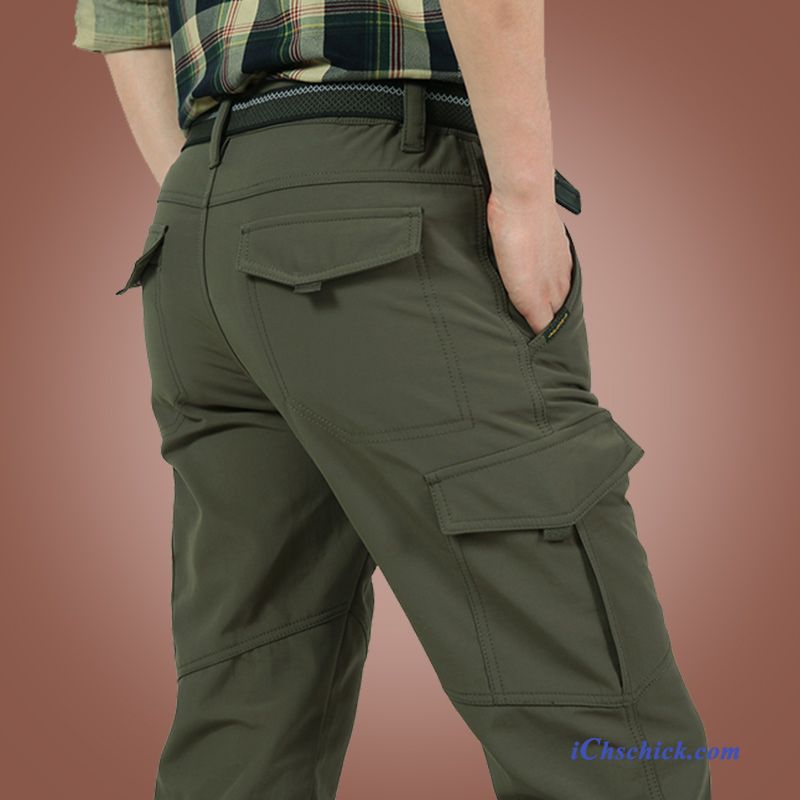 Cargo Cordhose Herren, Herren Jeans Grün Billig