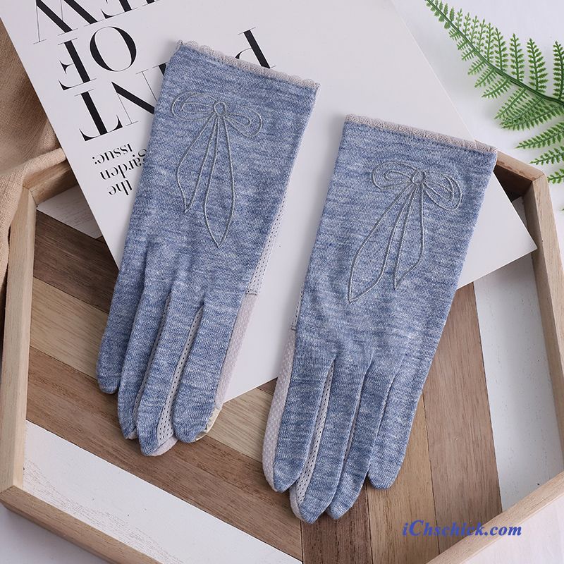 Damen Handschuhe Fahren Frühling Sonnenschutz Herbst Stretch Blau Purpur Lila Angebote