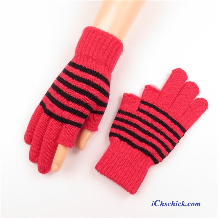 Damen Handschuhe Warm Halten Student Liebhaber Herren Winter Rot Online