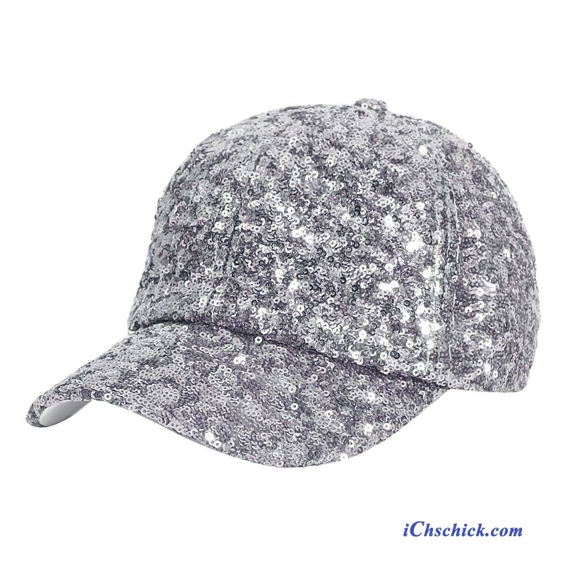 Damen Hüte / Caps Sommer Sonnenschutz Trend All Match Frühling Silber Geschäft