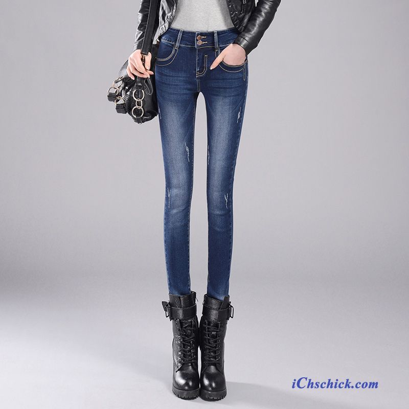 Damen Jeans Mit Hohem Bund, Jeans Destroyed Look Damen Verkaufen