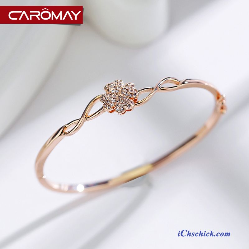 Damen Silberschmuck Elegant Einfach Liebhaber Blumen Elegante Rose Gold Günstig